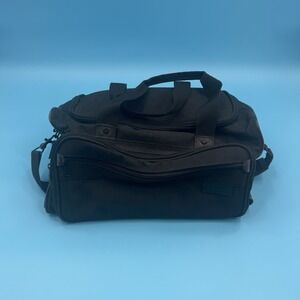 Ascot Black Nylon Duffle Bag Carry On Travel Gym Overnight Bag